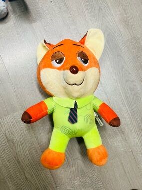 Cute Orange Fox Plush Toy - Kids Plush - Green Outfit